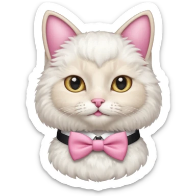 Gato con moño Rosita sticker