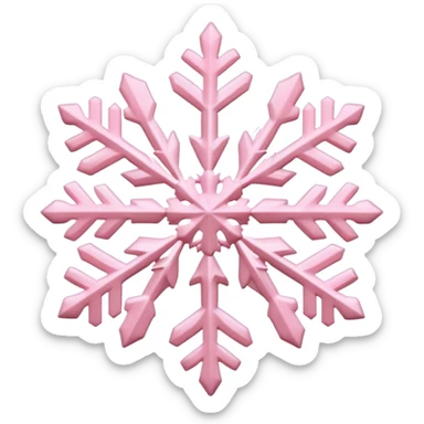 pastel pink snowflake  sticker