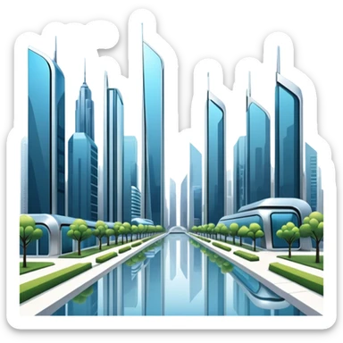 futuristic neighborhood sticker
