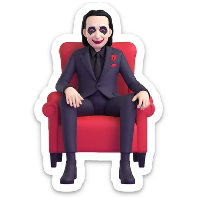 Marilyn Manson sitting and smiling sticker