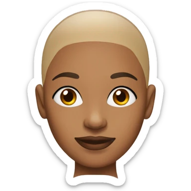 Bald head lesbian African American woman sticker