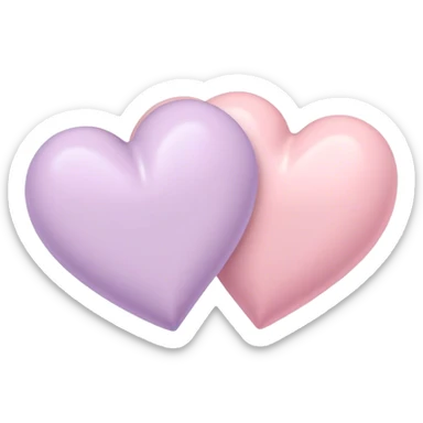 Two-hearts-coloured-light-pastel-shade sticker