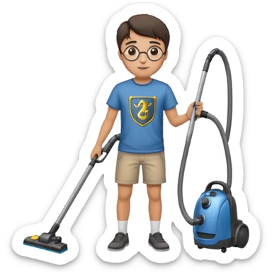 Harry Potter is vacuum cleaning the room sticker