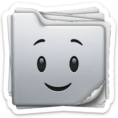 mac os mixed papers skeuomorphic sticker