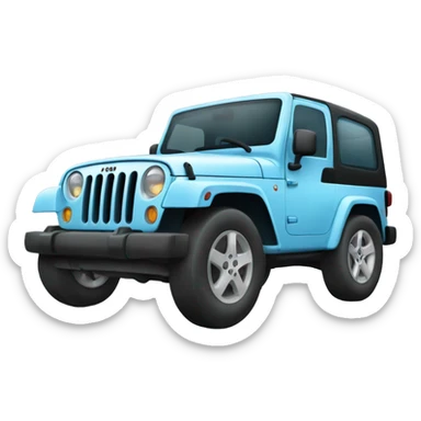 Light blue jeep car sticker