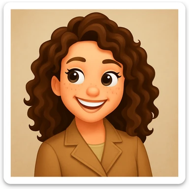 turn the second man in emoji style of the 1st image, match the facial features and match dressing style of the 2nd image, she is having open shoulders  sticker