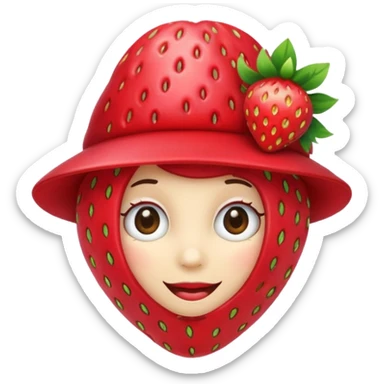 strawberry front the mic with hat sticker