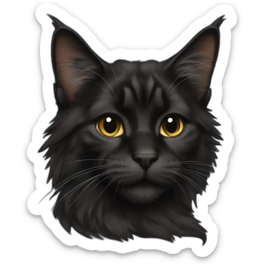 Black Maine Coon sticker