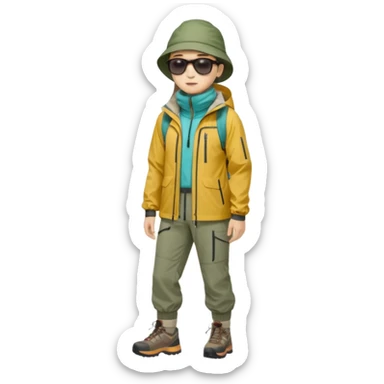 남미 여행에 가는 한국인의 전신을 그려줘! 바로 하이킹 갈 수 있을 정도로 잘 입은!

상체

🧥 방풍·방수 재킷 (고지대·우유니 필수)

👕 얇은 레이어드 2~3벌 (일교차 대비)

하체

👖 편한 바지(청바지 X, 스트레치 추천)

신발

👟 접지력 좋은 운동화 (마추픽추 필수)

🥾 우유니: 방수 신발 or 장화

악세사리

🧣 넥워머·모자 (아침/저녁 체감 -5~10도)

🕶️ 선글라스 (우유니·사막지역 눈부심 강함)
 sticker