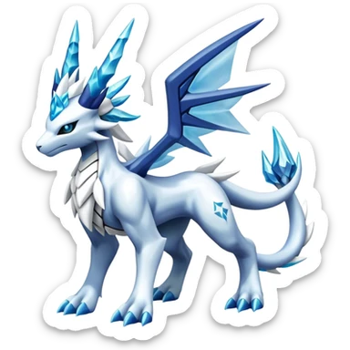 Kyurem-reshiram-Glaceon-dialga-suicune-hybrid, full body sticker