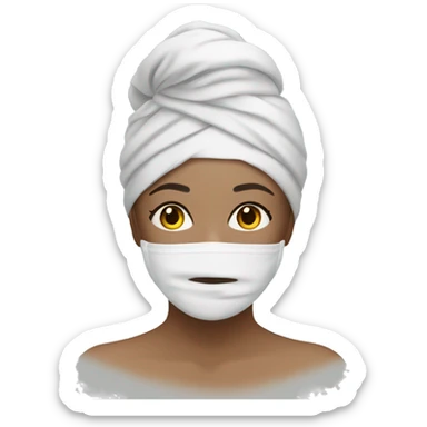 Spa face mask woman sticker
