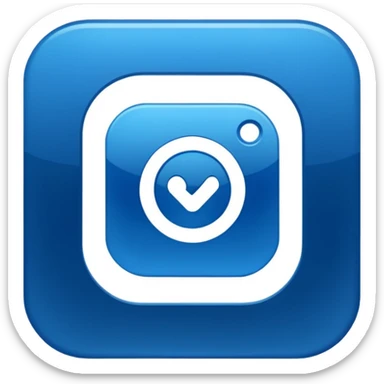 Instagram verified account badge, also known as the blue tick. sticker