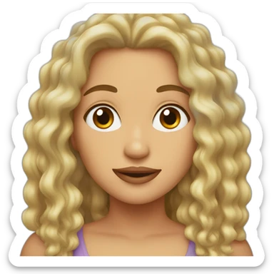 Teresa pelo rizado sticker