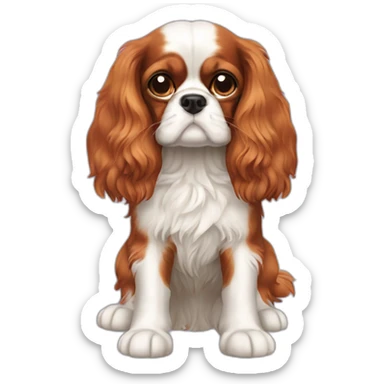  Cavalier King Charles Spaniel full body sticker