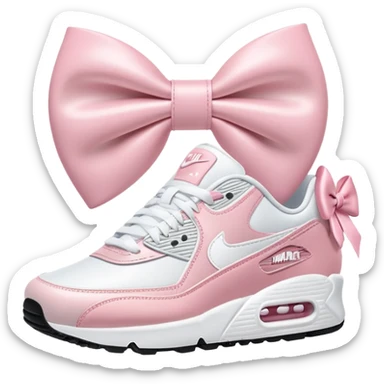 Apple air max with light pink bows  sticker