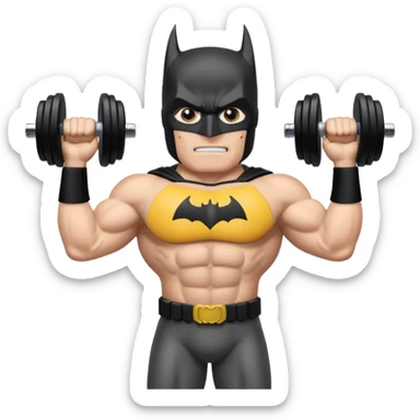 Batman lift dumbbell sticker