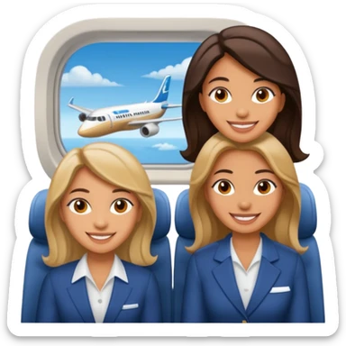 vanessa and irene on plane sticker