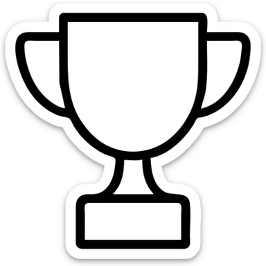 trophy, modern icon style, clean lines, simple and bold, suitable for app or website use sticker