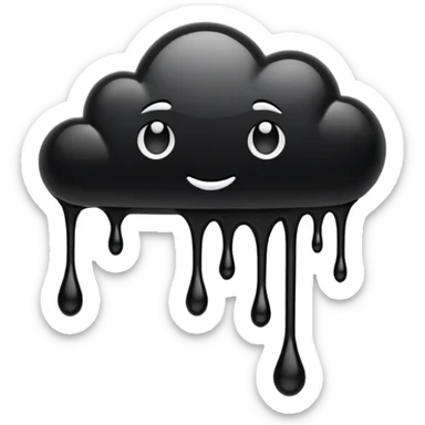 black ink spill sticker
