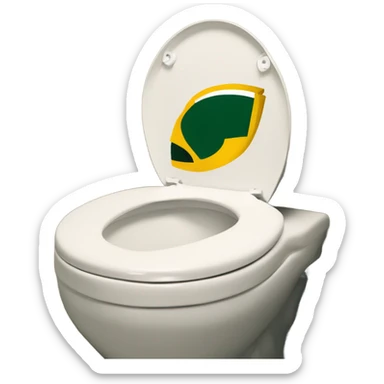 Green bay packers on a toilet sticker