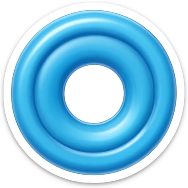 blue ringed-shaped candy with a hole in the middle sticker