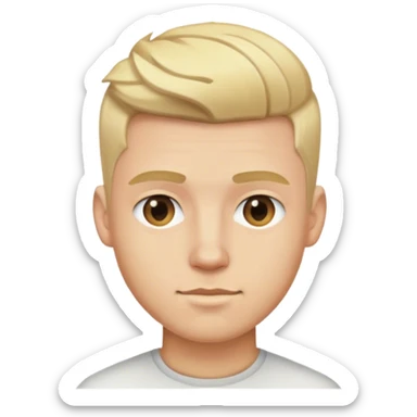 blonde male hairstyles sticker