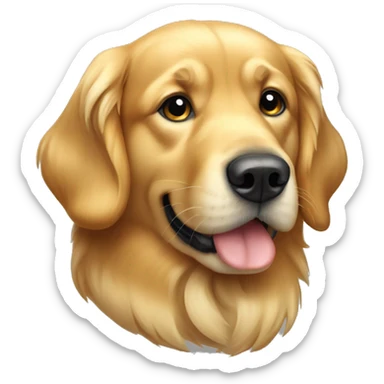 Golden retriever z świeczką  sticker