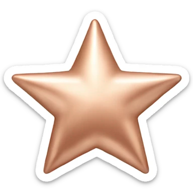 Rose gold star sticker