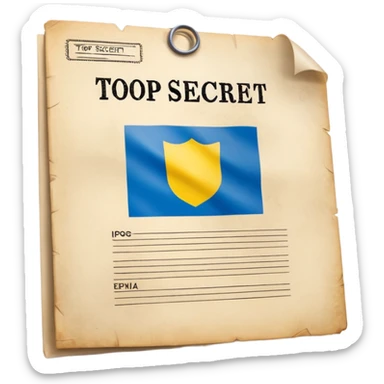 generate ultra realistic top secret file from ukraine sticker