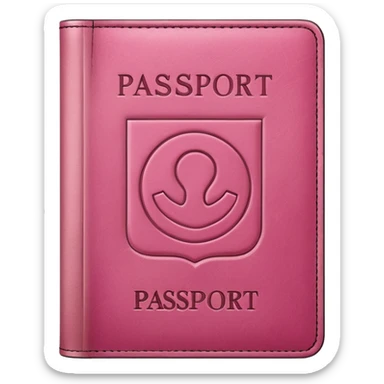 Pink passport  sticker