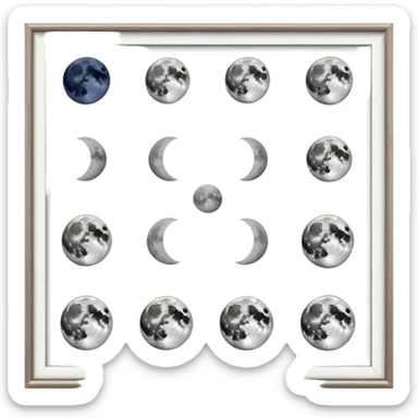 Mass media: different phases of the moon ￼ sticker