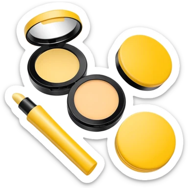 yellow makeup packaging sticker