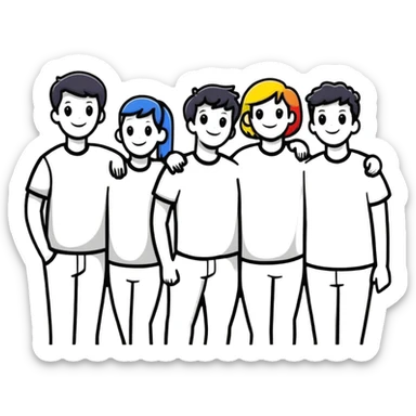 LGBTQ group of friends sticker