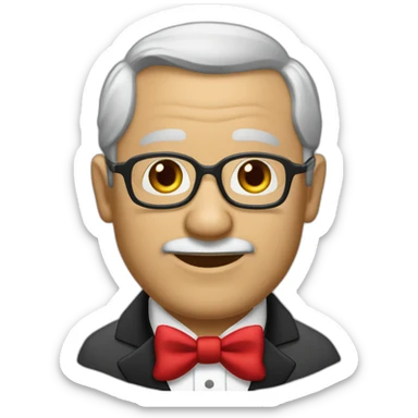 jenkins-a-gray-haired-bald-butler-wearning-dinner-jacket-with-red-bow-tie-with-closed-eyes-no-glasses-and-closed-eyes-without-glasses sticker
