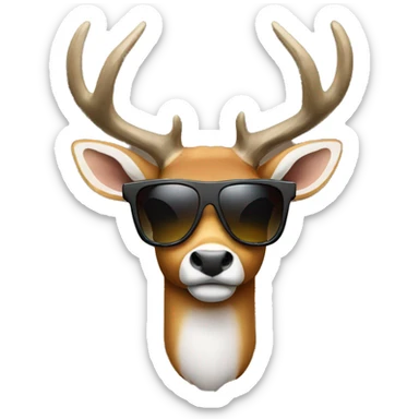 Buck with sunglasses  sticker