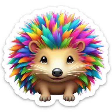 Lisa Frank hedge hog ￼ sticker