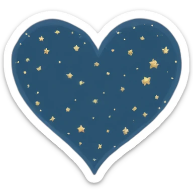 A constellation of stars in the shape of a heart sticker