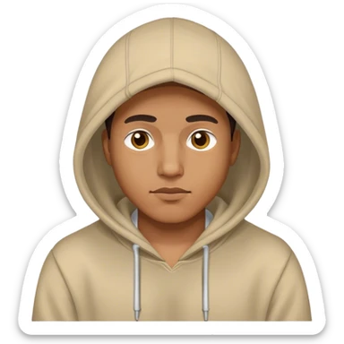 CHAD wearing a hoodie sticker