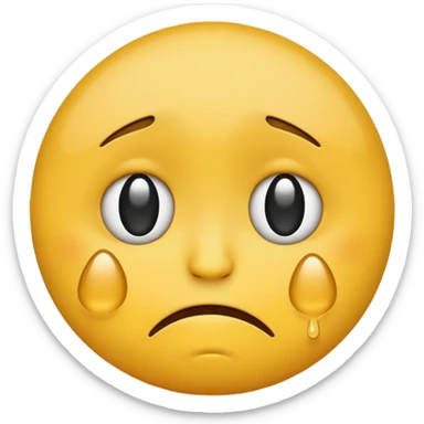Emoji face trying not to cry sticker