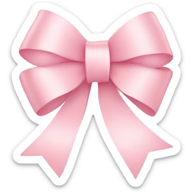 light pink ribbon bow sticker