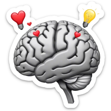 A **human brain** with a **hairnet-like filter (the RAS) covering it**, with some **negative thoughts bouncing off while positive thoughts (hearts, lightbulbs, and opportunity symbols) pass through**. This represents **how you can reprogram your filter to prioritize what serves you**. sticker