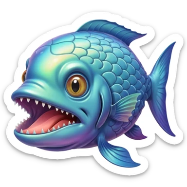 An ai brain rot called goon fish sticker