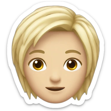 Ado avec une coupe midle part sticker