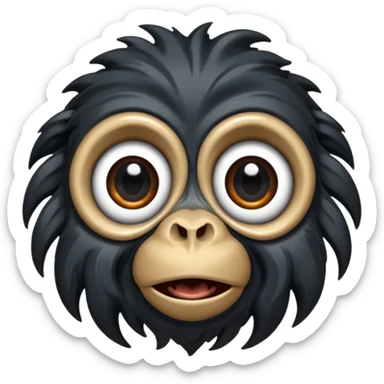 apes freaking out as black hole forms before them sticker