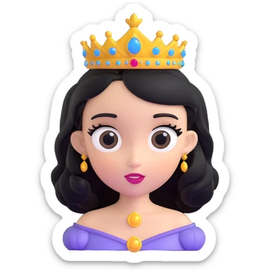 Disney princess face with big eyes sticker
