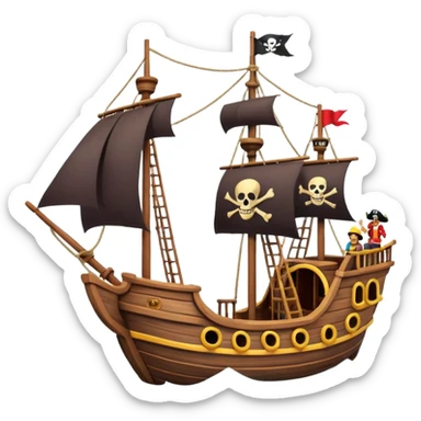 A simple little pirate ship ride sticker
