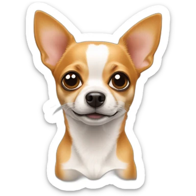 chihuahua crossed with a jack russel orange sticker