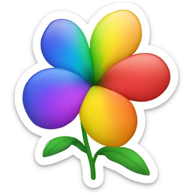 A Flower with Rainbow Petals sticker