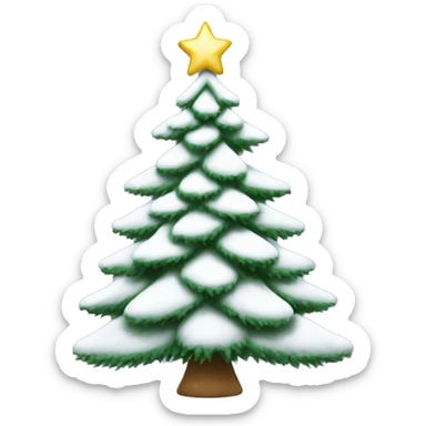 White Christmas tree sticker