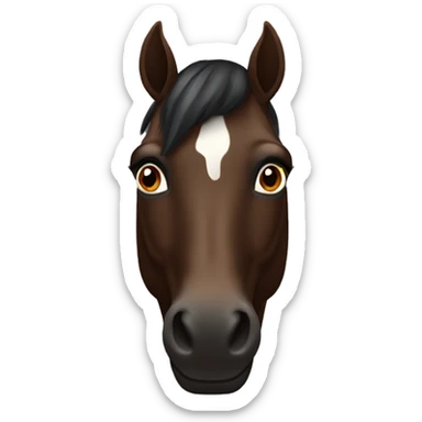 dark brown horse  sticker
